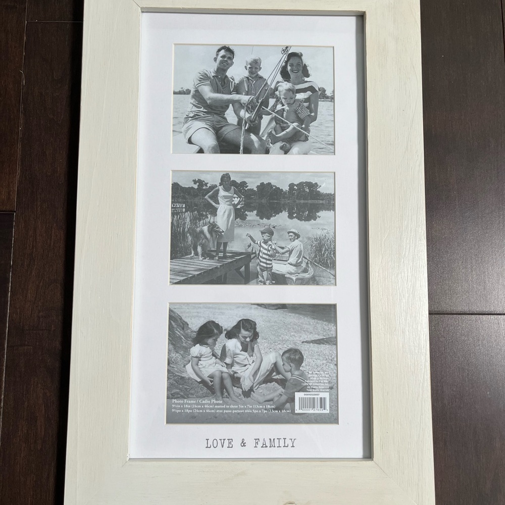 - New Target Wall Decor- for photos or art. Offwhite with white contrast